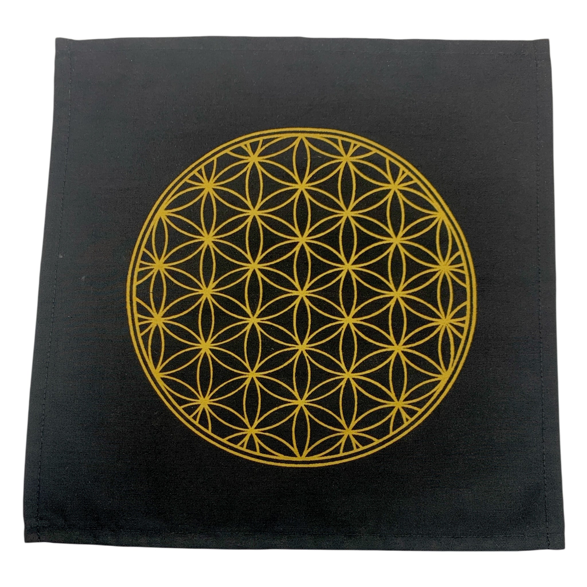 Cloth Flower of Life Grid (Black Cotton)